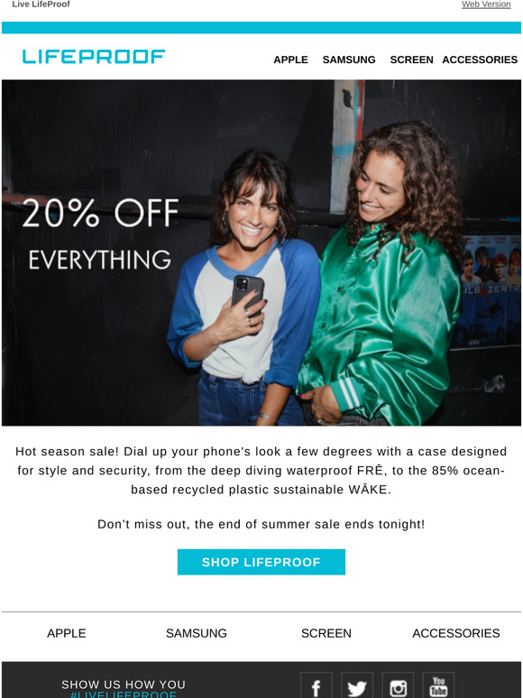 Get a sizzling 20% off everything, only for 24 hours!