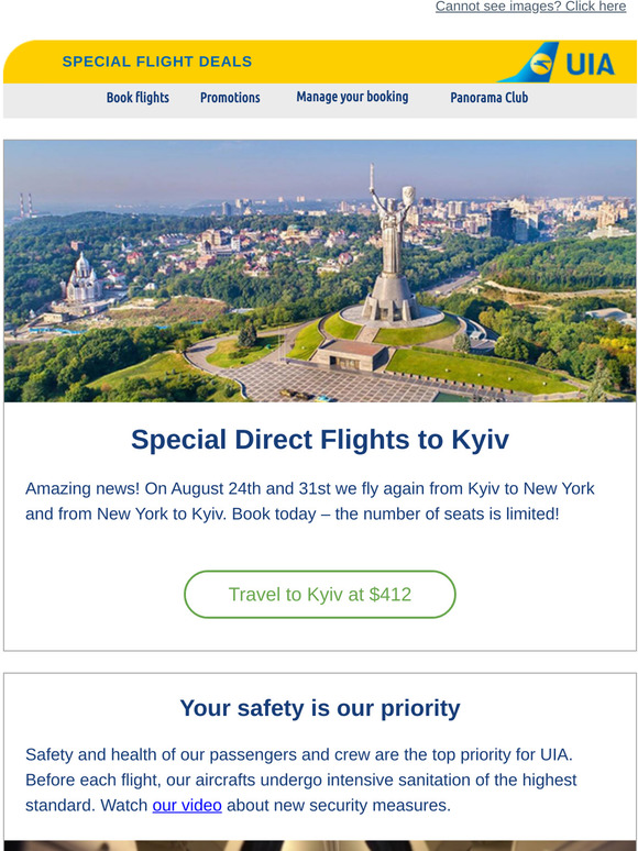 Get Back to Kyiv at $412! On August 24th and 31st Only