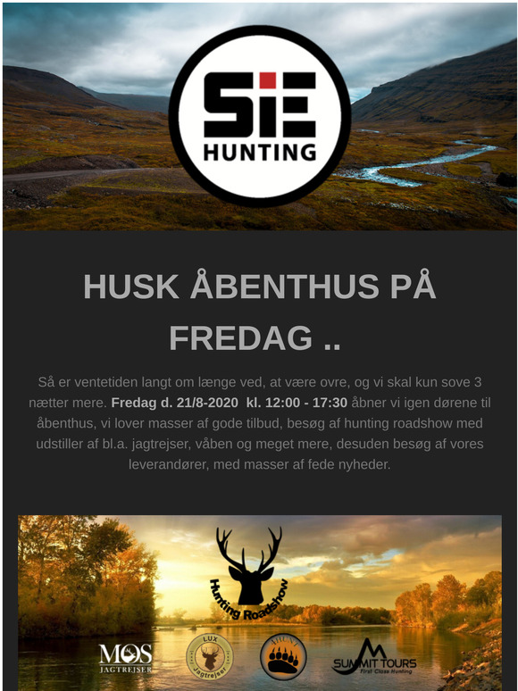 Åbenthus fredag 21/8-2020 med kæmpe Roadshow, skarpe priser og trofæopmåling