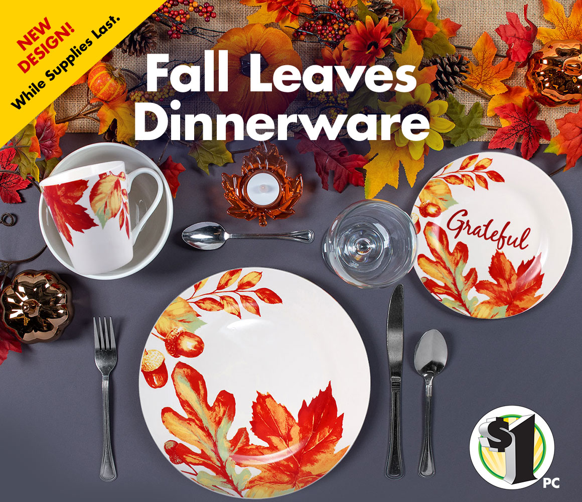Dollar Tree 🍁 Fall Leaves Dinnerware is Back! Milled