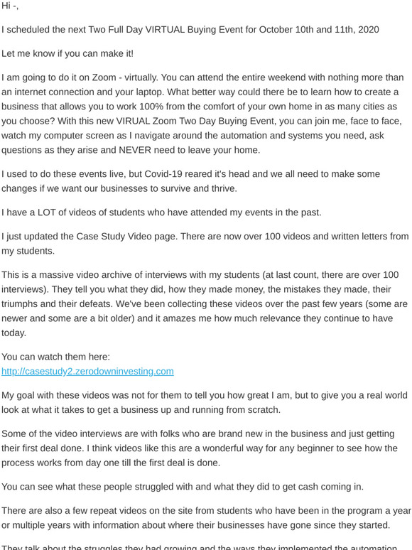 How They Did It - 100+ Video Case Studies From Successful Investors - Over 25 hours of training