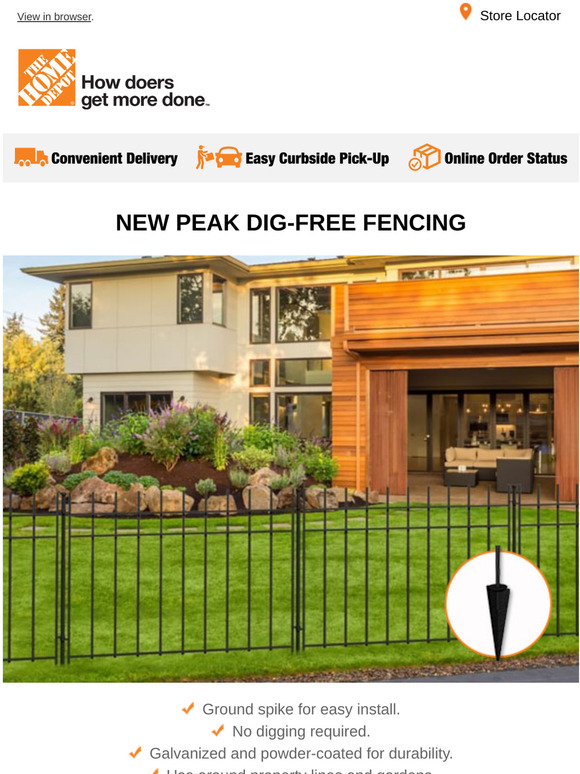 homedepot.ca NEW Fencing Solution Peak DigFree Fencing Milled