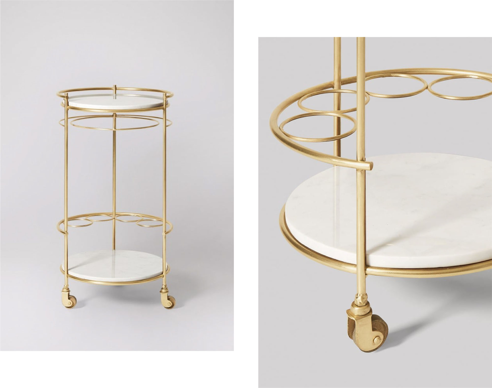 Swoon Editions Fab five marble bar trolleys Milled