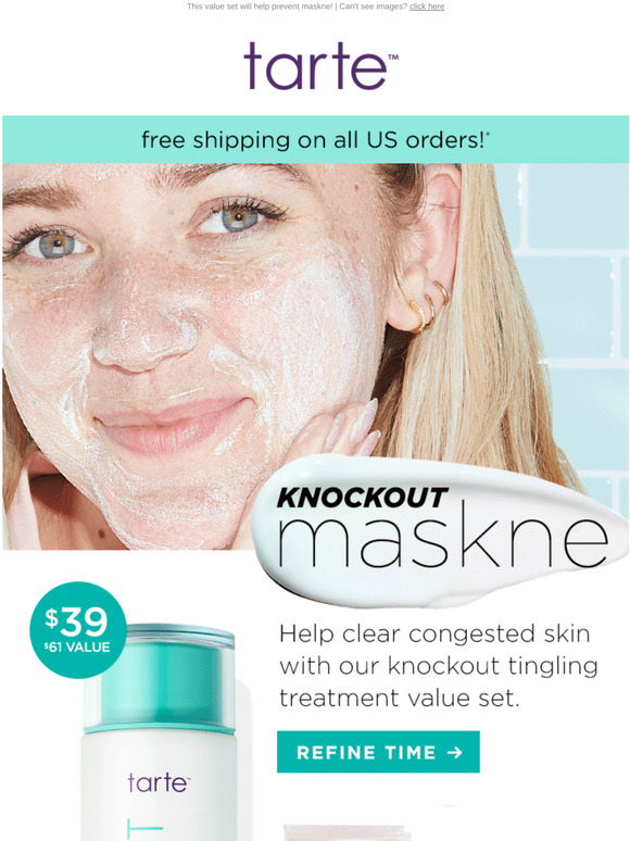 Tarte Cosmetics Destination Is your mask causing breakouts? Milled