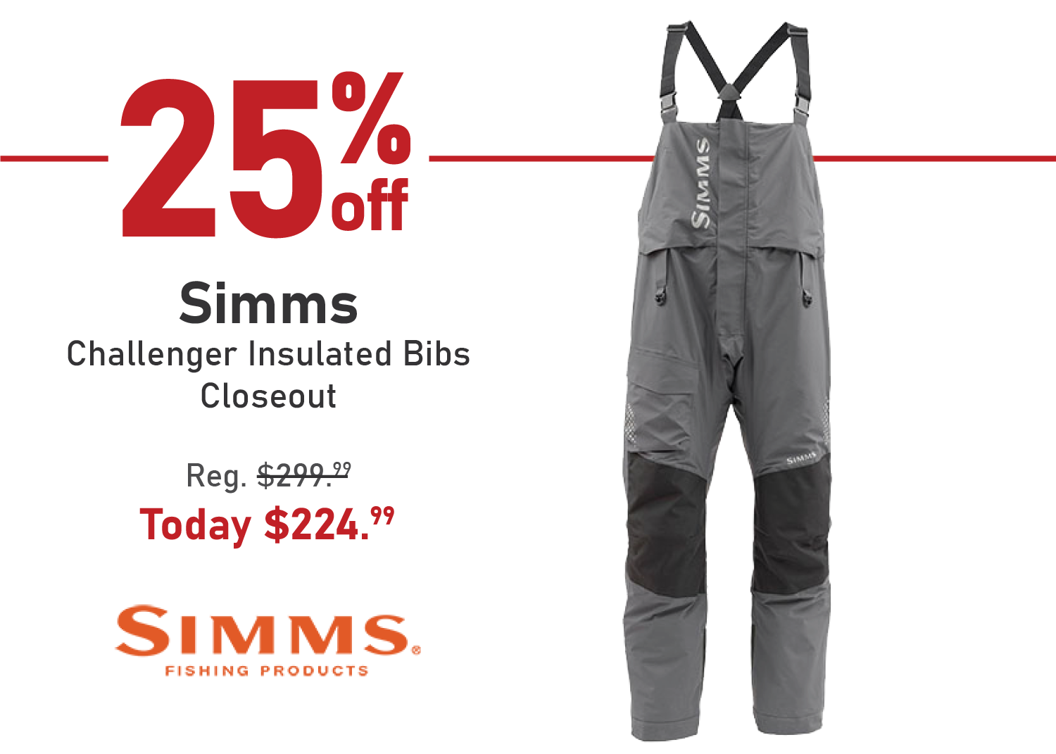 simms bibs clearance