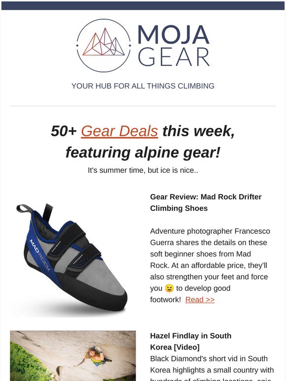 New Climber Shoes + Skills, South Korea 🌏 Climbing Videos, and Gear Deals in this week's Beta