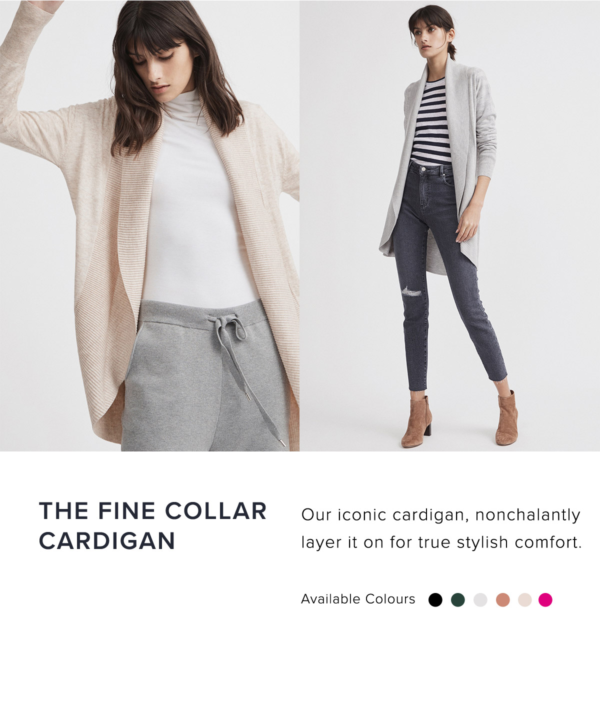 witchery fine collar cardigan