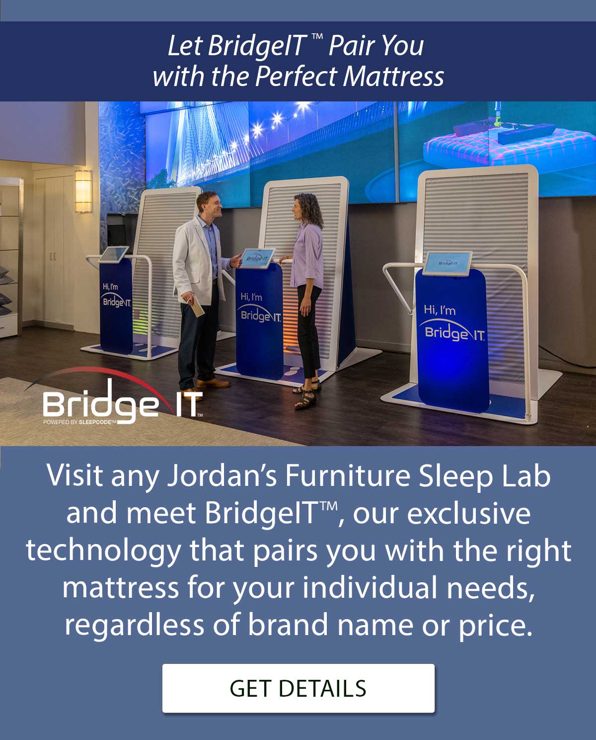 Jordan's Furniture SAVE up to 800* in our Sleep Lab + EXTRA 15 off