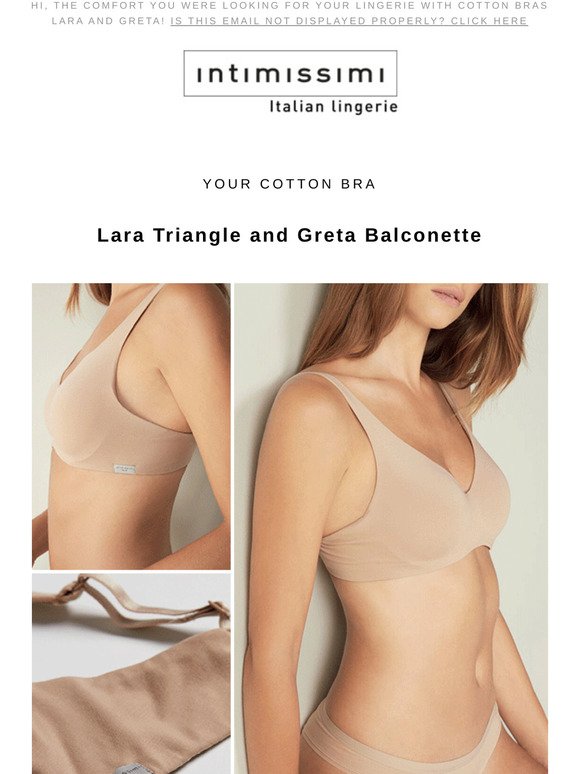 Intimissimi SE: Cotton bras: triangle or balconette?