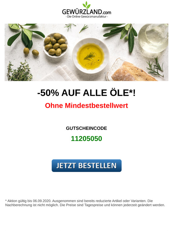 -50% AUF ALLE ÖLE*