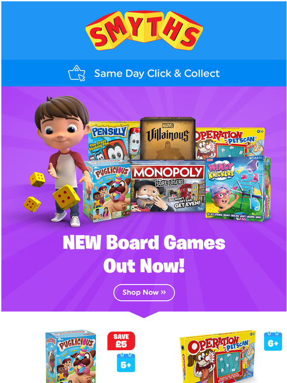 Smyths Toys HQ NEW Board Games out now! Milled