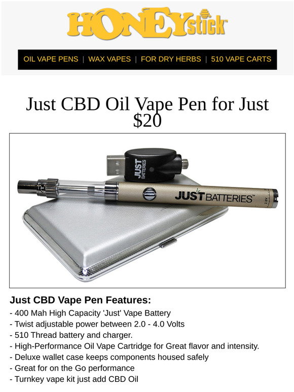 HoneyStick: Just CBD Oil Vape Pen Kit for Just $20! | Milled