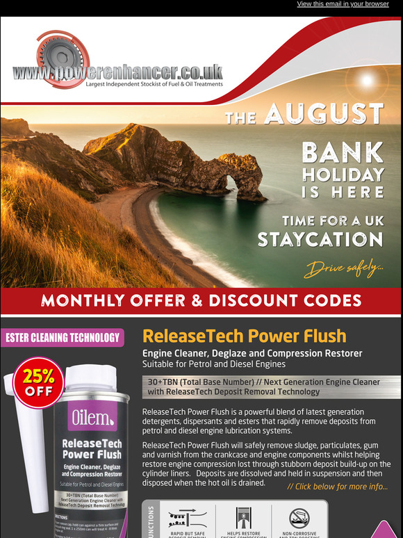 BANK HOLIDAY SPECIAL - 25% OFF Oilem ReleaseTech and 20% OFF Everything Else! 😄