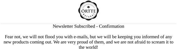 Newsletter Subscribed - Confirmation