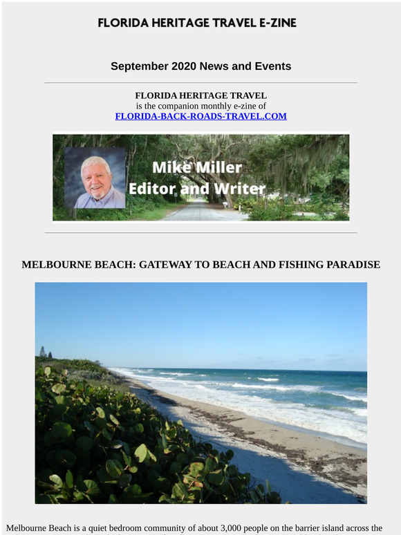 Florida Heritage Travel, September 2020 - Melbourne Beach
