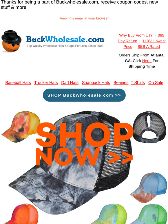 You asked, we delivered! New TieDye Ponytail Hats