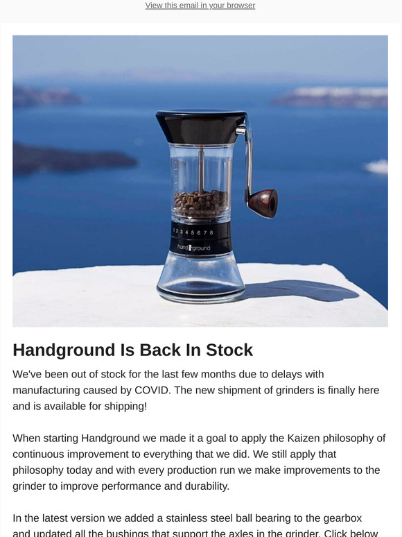 Handground Is Back In Stock - Upgraded Gearbox & More!