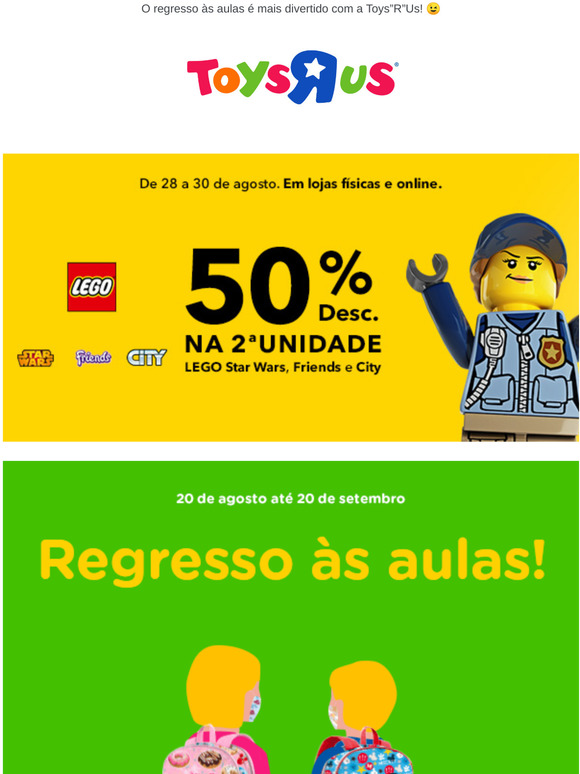 -50% na 2ª un. LEGO. Só 3 dias!