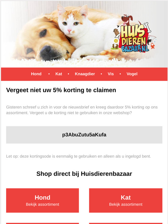 Vergeet uw korting niet