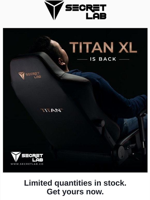 Secretlab Secretlab TITAN XL — Finally back Milled