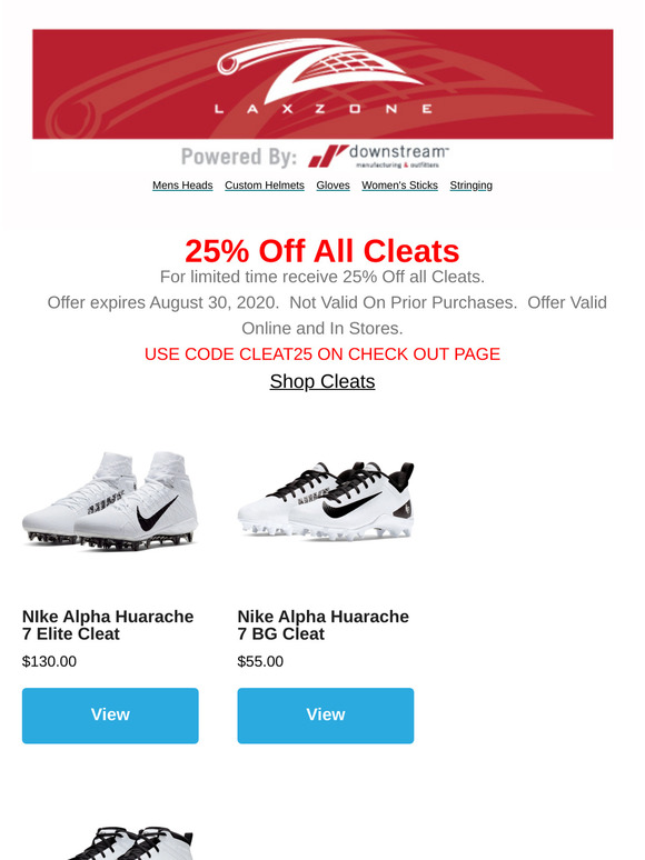 25% Off Cleats Is Back For This Weekend Only