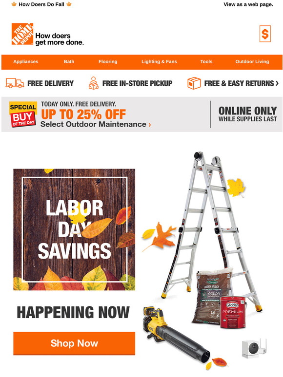 Home Depot (Up to 40 Off) MORE Labor Day Savings Inside Milled