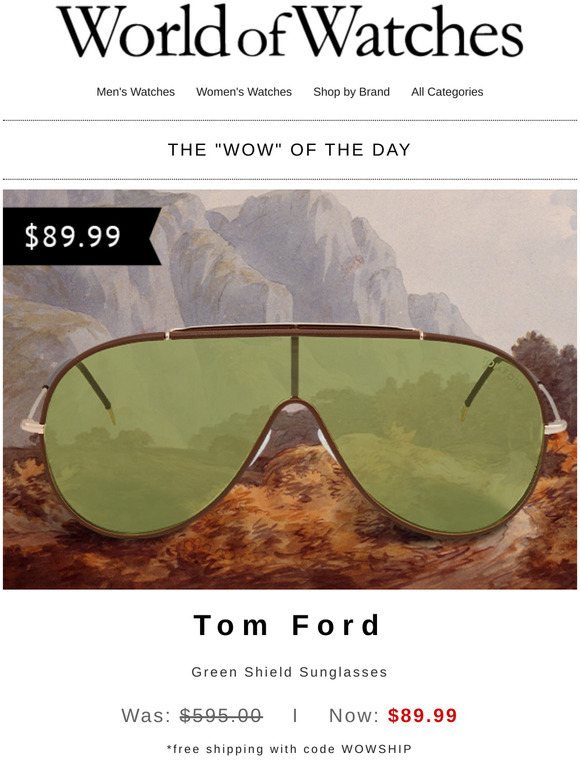 tom ford green shield sunglasses