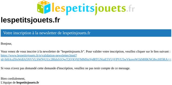Inscription à la newsletter