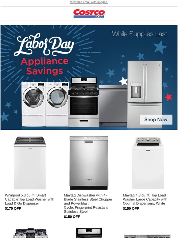 Costco Find New Labor Day Deals on Appliances, TVs, Computers and More