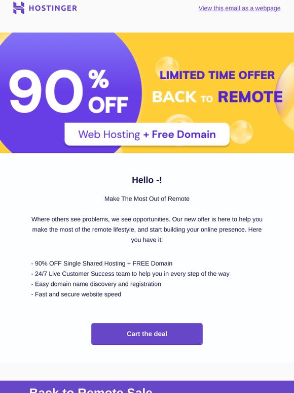 free domain hosting email