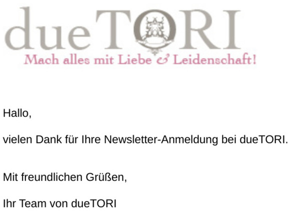 Vielen Dank für Ihre Newsletter-Anmeldung