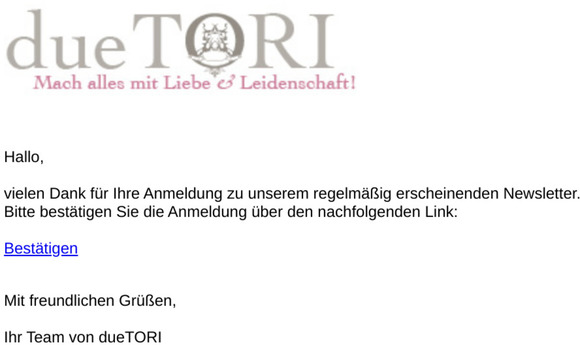 Bitte bestätigen Sie Ihre Newsletter-Anmeldung