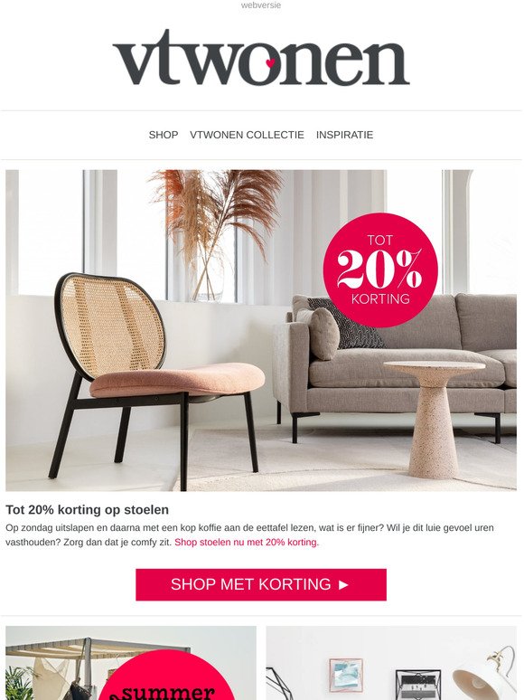 vtwonen.be: Laatste week sale | tot 50% korting op meubels, en meer |