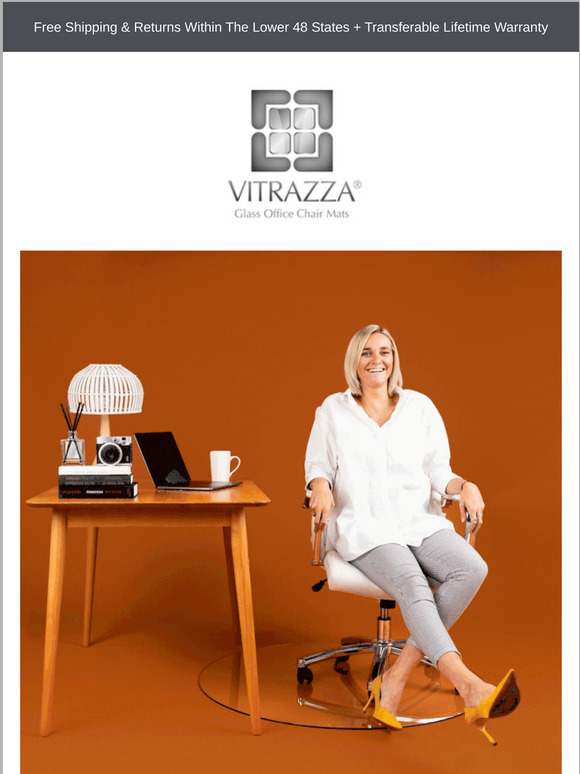 Vitrazza Upgrade Your Workspace With a Glass Office Chair Mat by