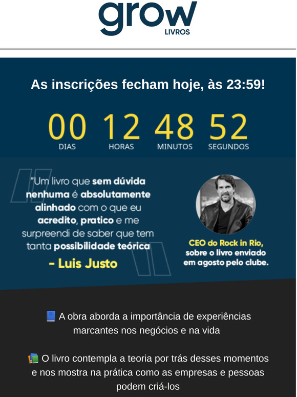 Você e o CEO do Rock in Rio no mesmo clube do livro