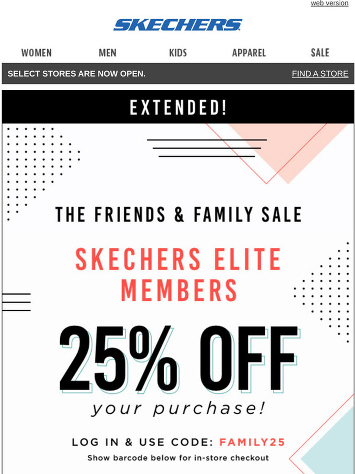 skechers friends and family sale