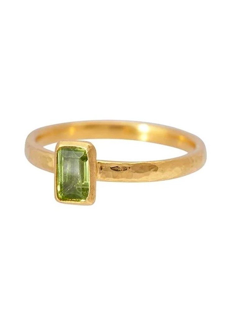 Gurhan, Skittle Gold Ring, Small Stacking with Peridot