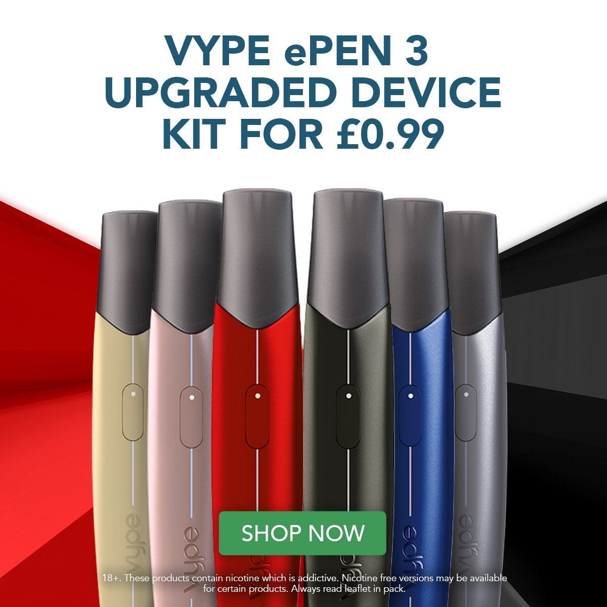 Vip Electronic Cigarette Vype Epen 3 Device Kit 99p Milled