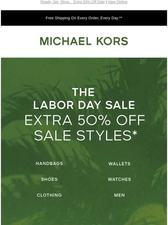 Michael Kors: The Labor Day Sale Is 