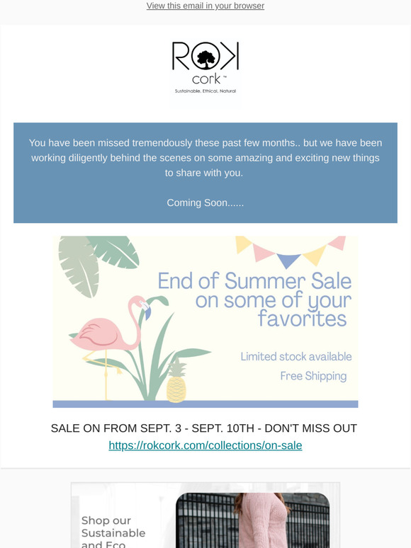 End of Season Sale - Making room for New Arrivals