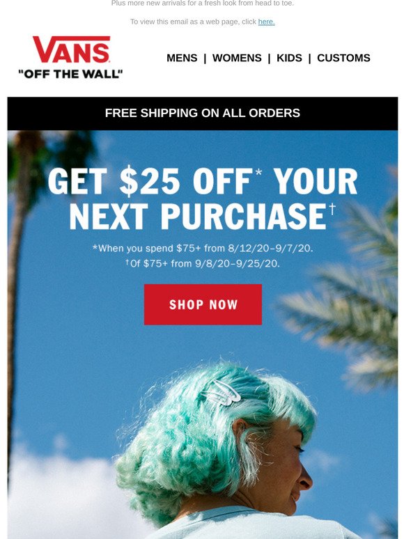 vans off the wall coupons