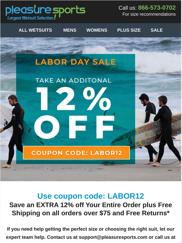Labor Day Sale! Save 12% Off!