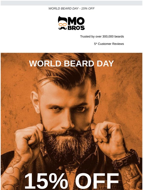 World Beard Day - 15% Discount Online Today