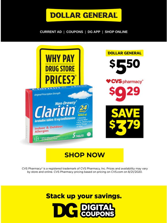 cost for claritin