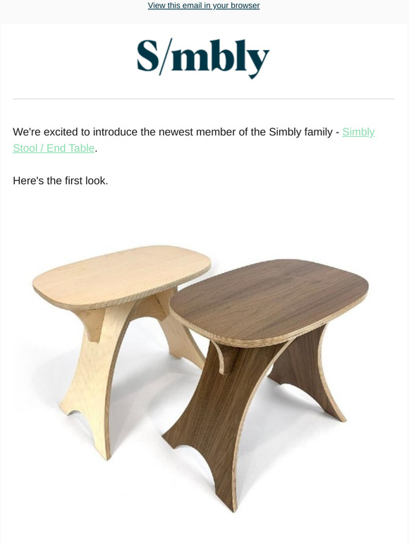 First Look at Simbly Stool + New Bench Size for Kitchen Table