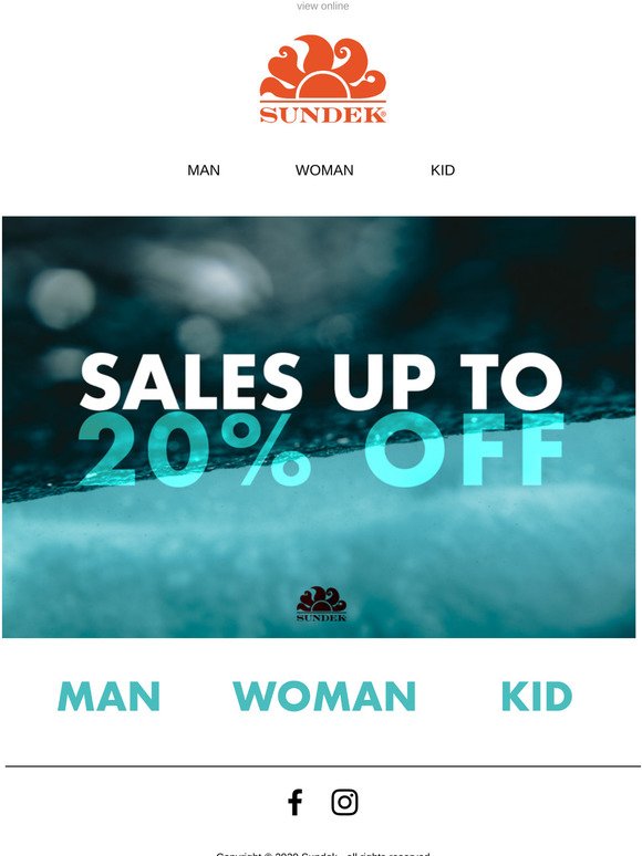 SUNDEK | Sale up to 20% off on SS20 Collection