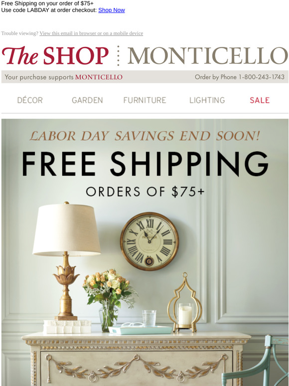 Don't Miss FREE SHIPPING!