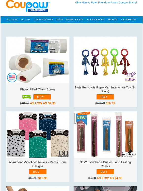 Flavor Filled Chew Bones & More Great Deals!