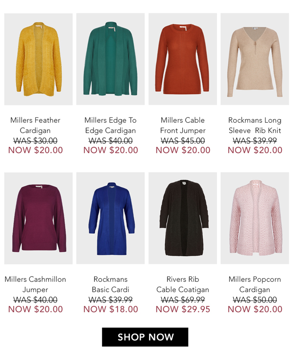 millers cardigans and jumpers