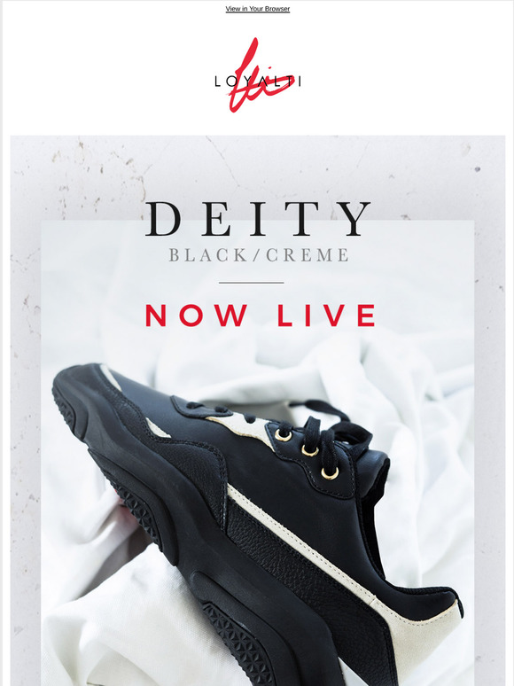 DEITY BLACK / CREME - AVAILABLE NOW